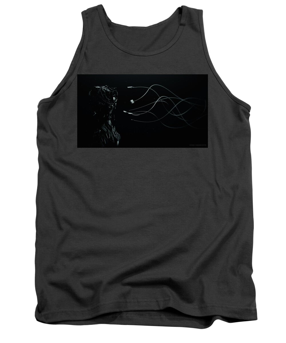 The Girl With The Dragon Tattoo Tank Top featuring the digital art The Girl With The Dragon Tattoo by Super Lovely