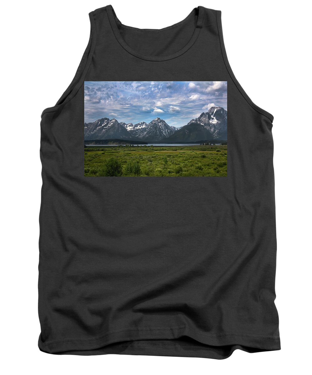 Grand Teton Tank Top featuring the photograph The Grand Tetons by Shane Bechler