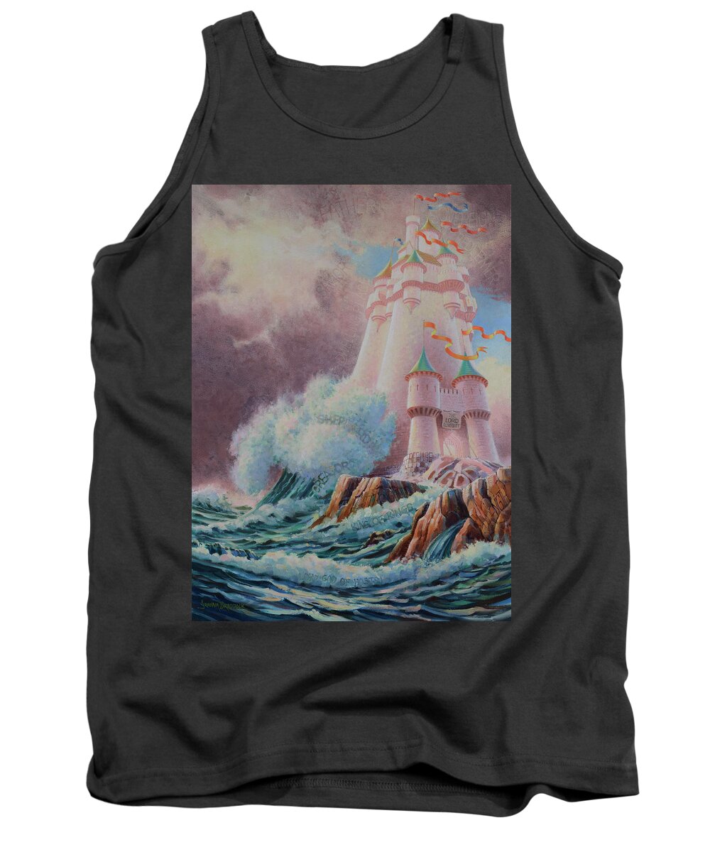 Biblical Tank Top featuring the painting The HIgh Tower by Graham Braddock