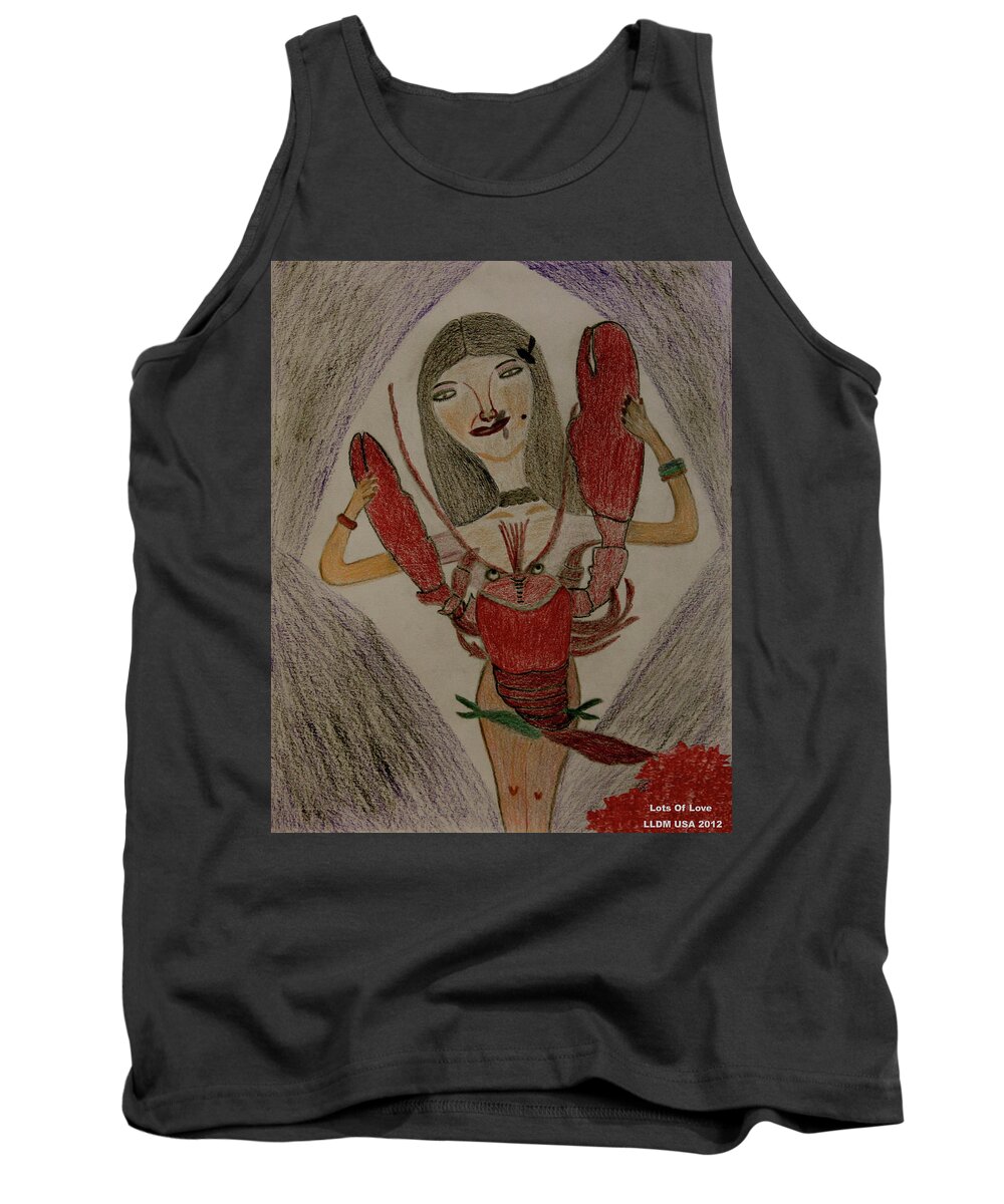 All Products Tank Top featuring the painting The Lady by Lorna Maza