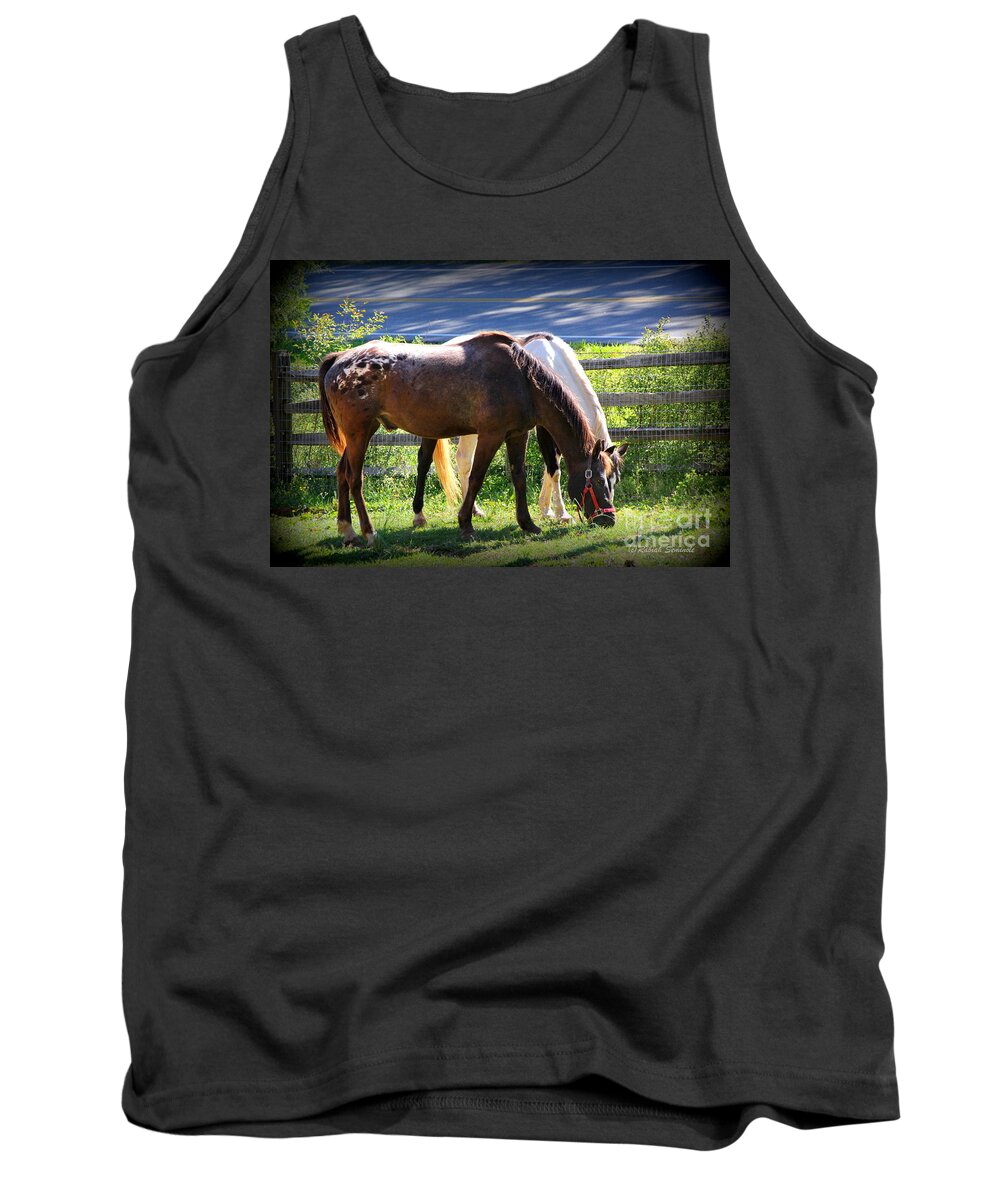 Horses Tank Top featuring the photograph The New Boyz by Rabiah Seminole