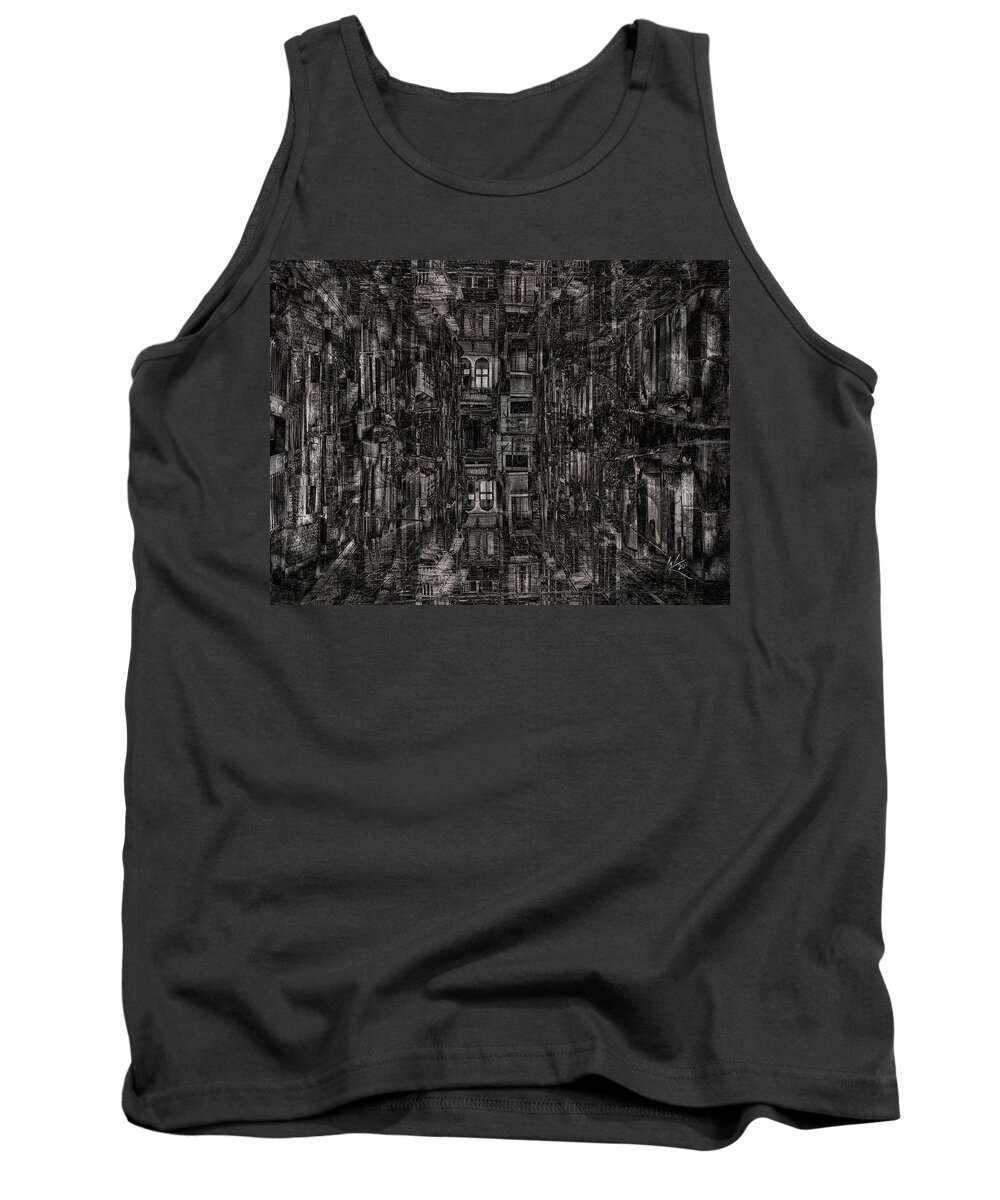The Nightmare Tank Top featuring the digital art The Nightmare by Kiki Art