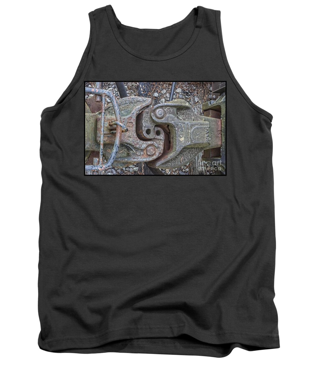Railway Tank Top featuring the photograph The Odd Coupler on Train by Roberta Byram