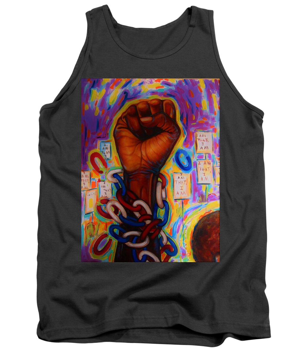 African American Art Tank Top featuring the painting I Am That ,i Am by Emery Franklin