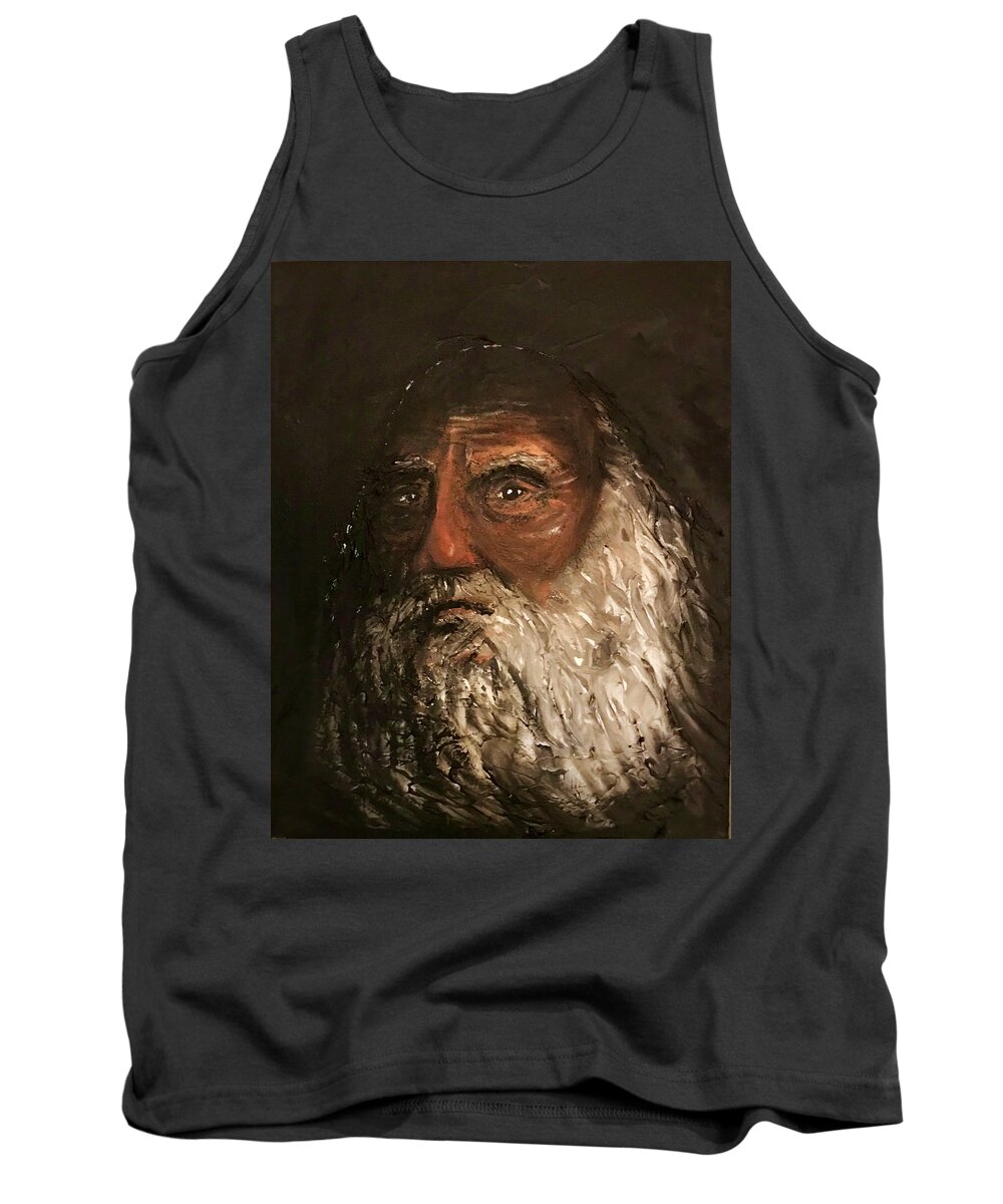 Prophet Tank Top featuring the painting The Prophet by Ovidiu Ervin Gruia