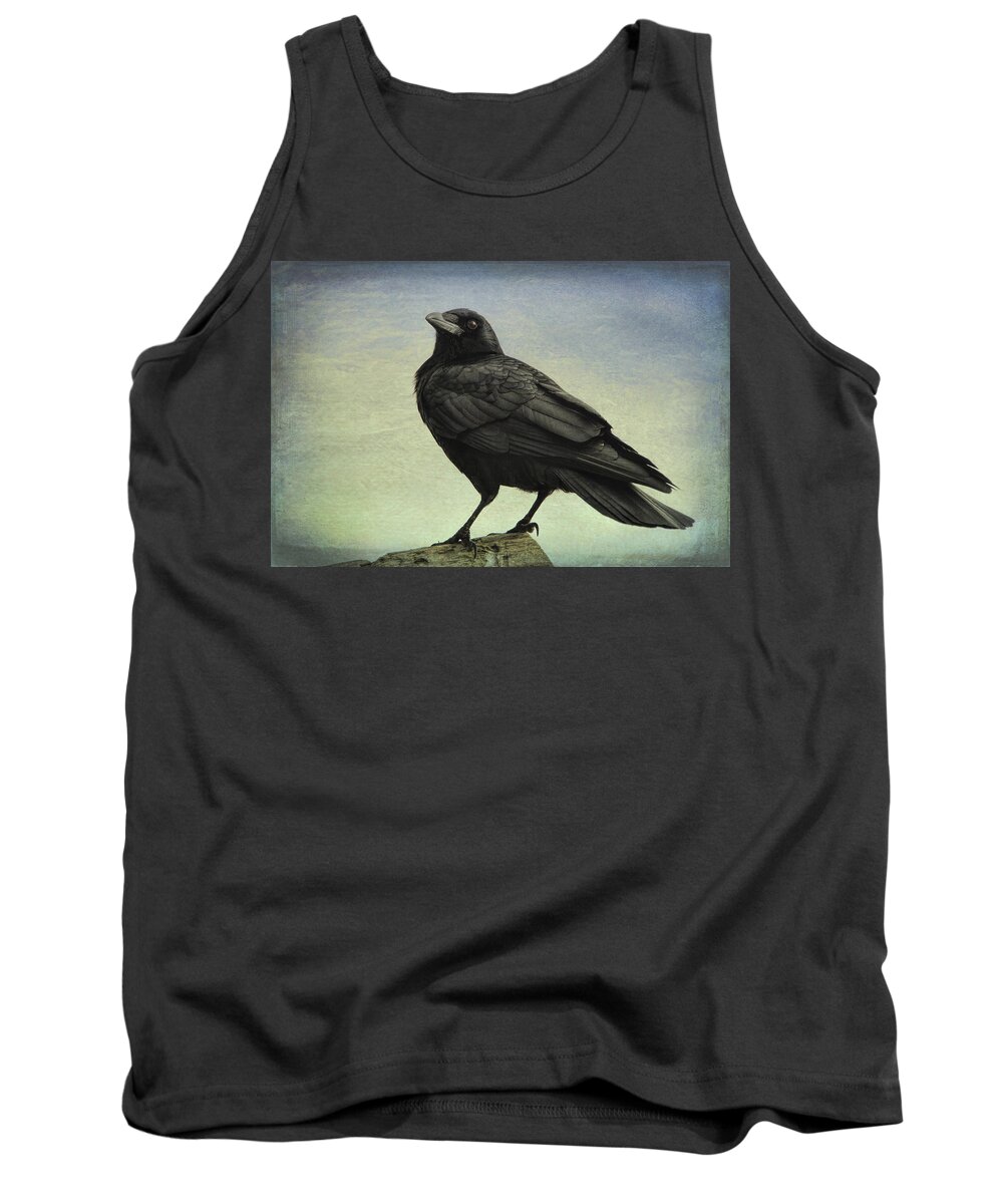 Wildlife Tank Top featuring the photograph The Raven - 365-9 by Inge Riis McDonald