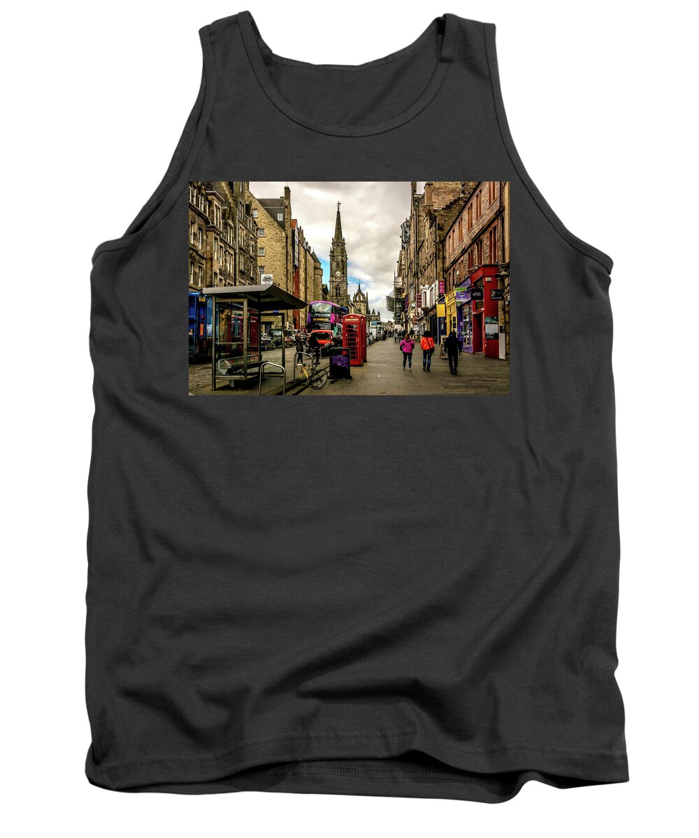 Royal Tank Top featuring the photograph The Royal Mile by Andrew Matwijec