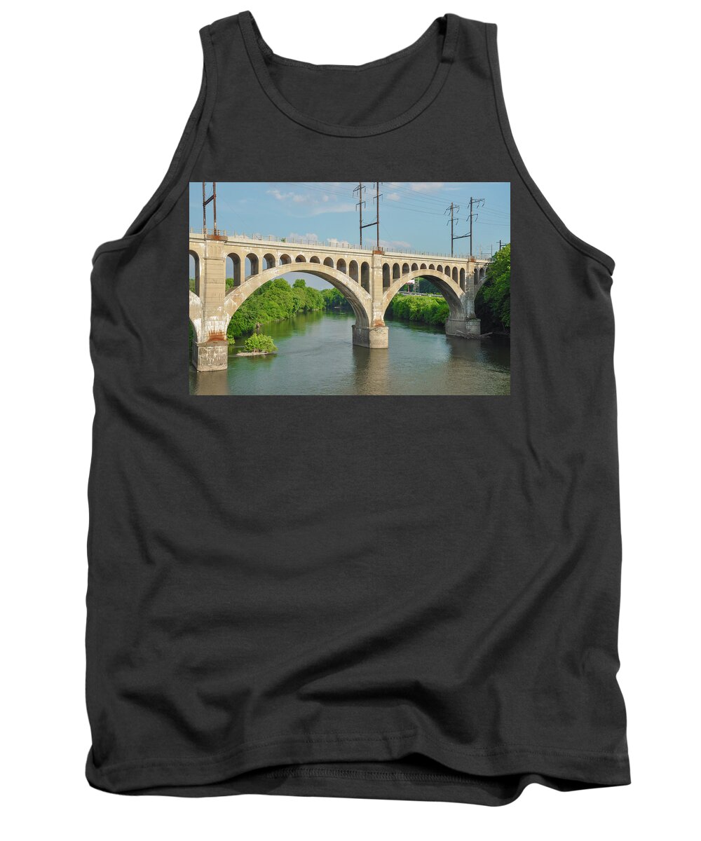 The Tank Top featuring the photograph The Schuylkill River and the Manayunk Bridge - Philadelphia by Bill Cannon