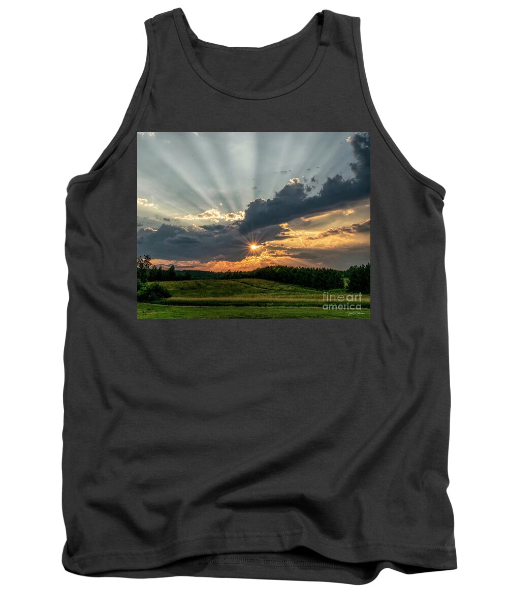Sunset Tank Top featuring the photograph The Setting Sun by Jan Mulherin