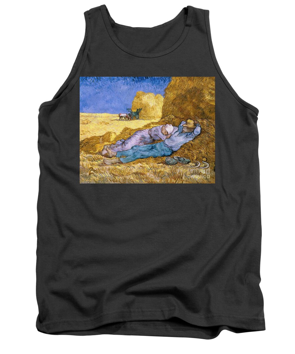 Noon Tank Top featuring the painting The Siesta by Vincent Van Gogh