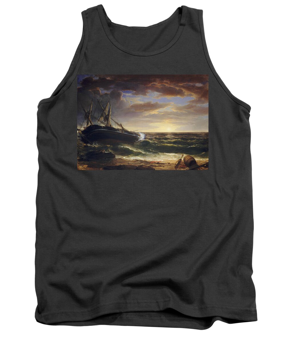 Art Tank Top featuring the painting The Stranded Ship by Asher Brown Durand