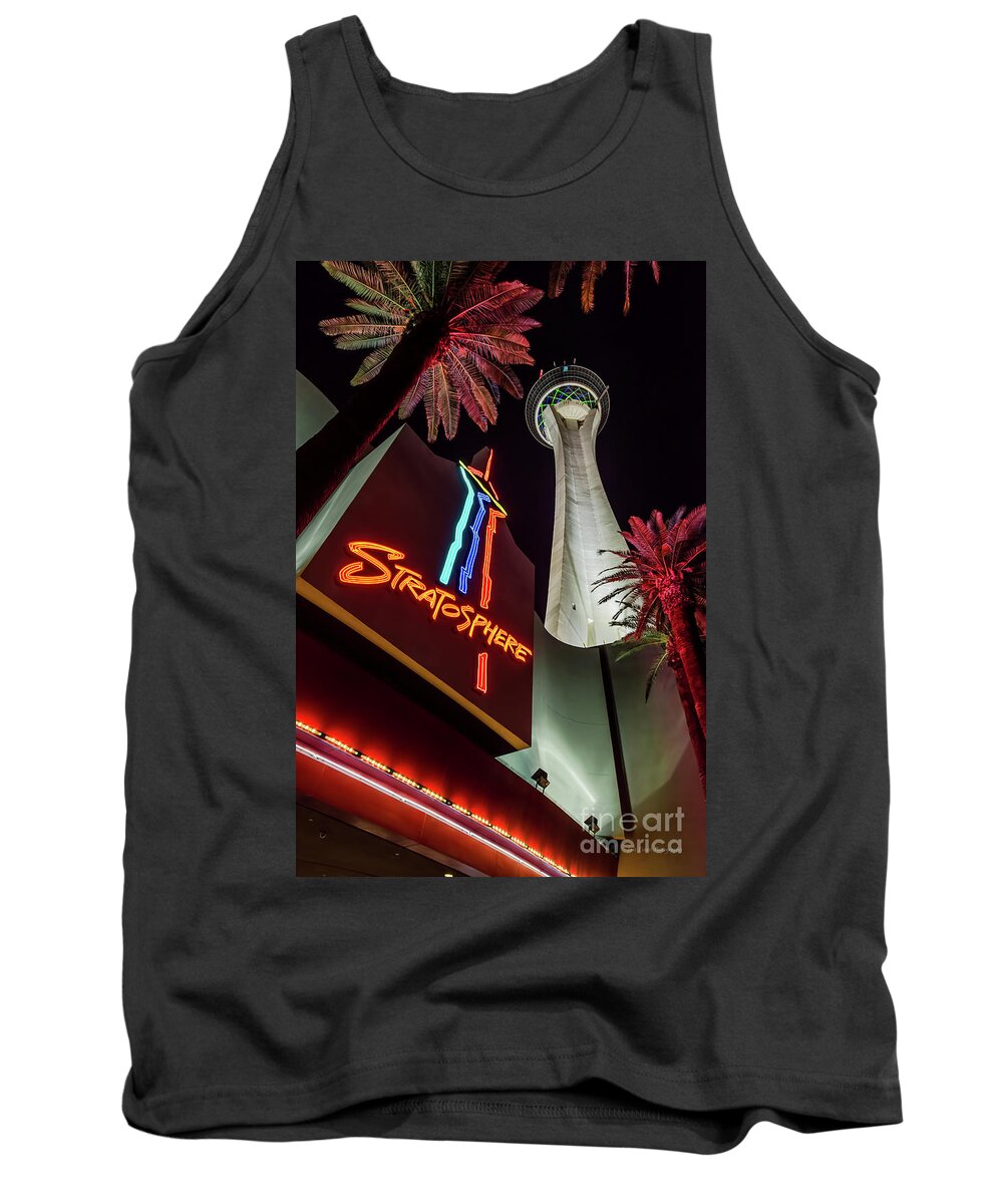 The Stratosphere Tank Top featuring the photograph The Stratosphere Tower Entrance by Aloha Art