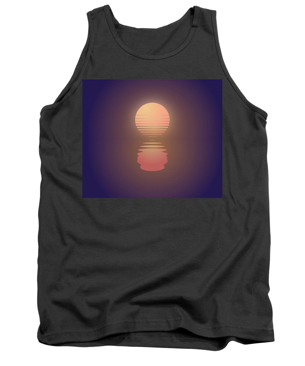Outrun Tank Top featuring the digital art The Suns of Time by Jennifer Walsh