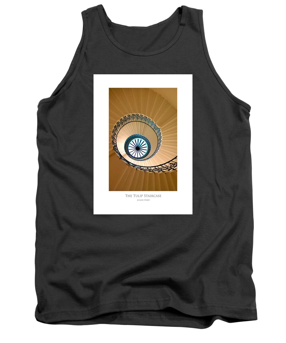 Stairs Tank Top featuring the digital art The Tulip Staircase by Julian Perry
