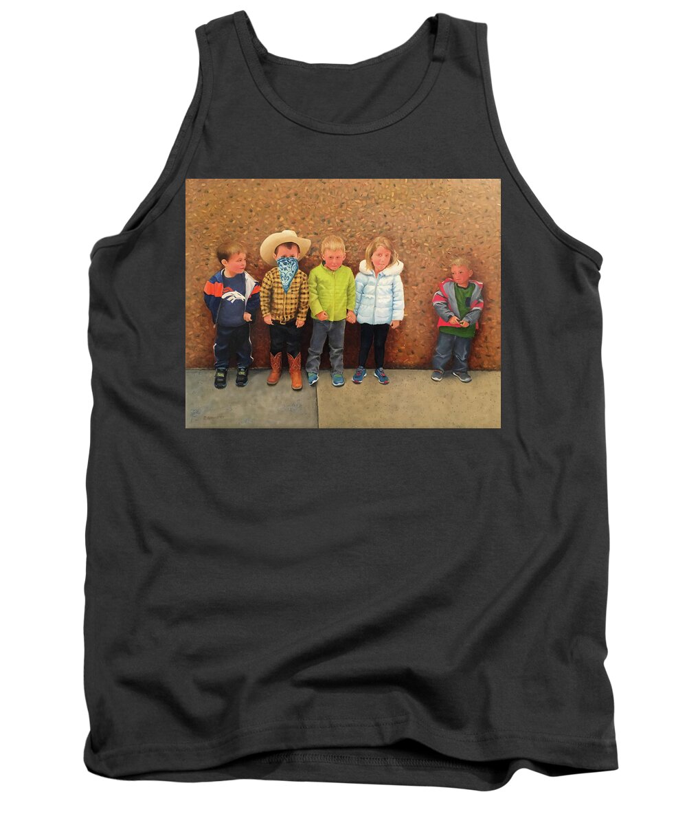 Children Tank Top featuring the painting The Usual Suspects by Richard Ginnett
