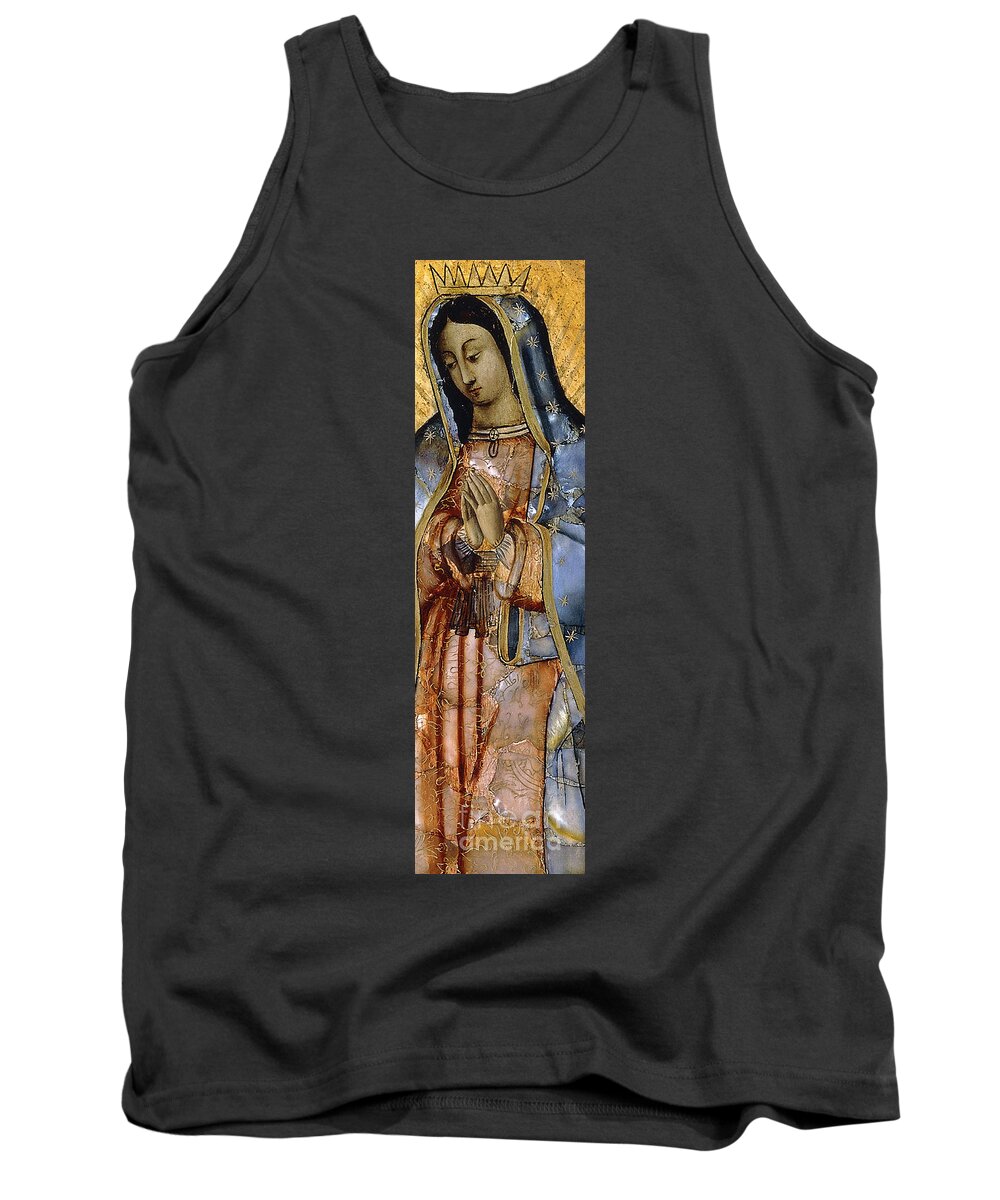 Virgin Of Guadalupe Tank Top featuring the painting The Virgin of the Guadaloupe by Mexican School