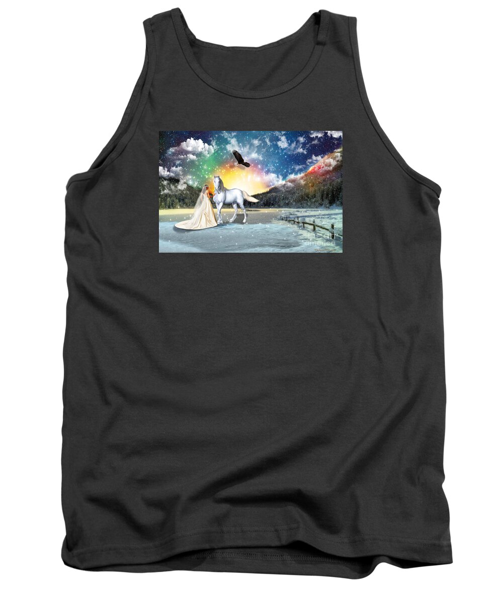 Pure Bride Of Christ Tank Top featuring the digital art The Waiting Bride by Dolores Develde