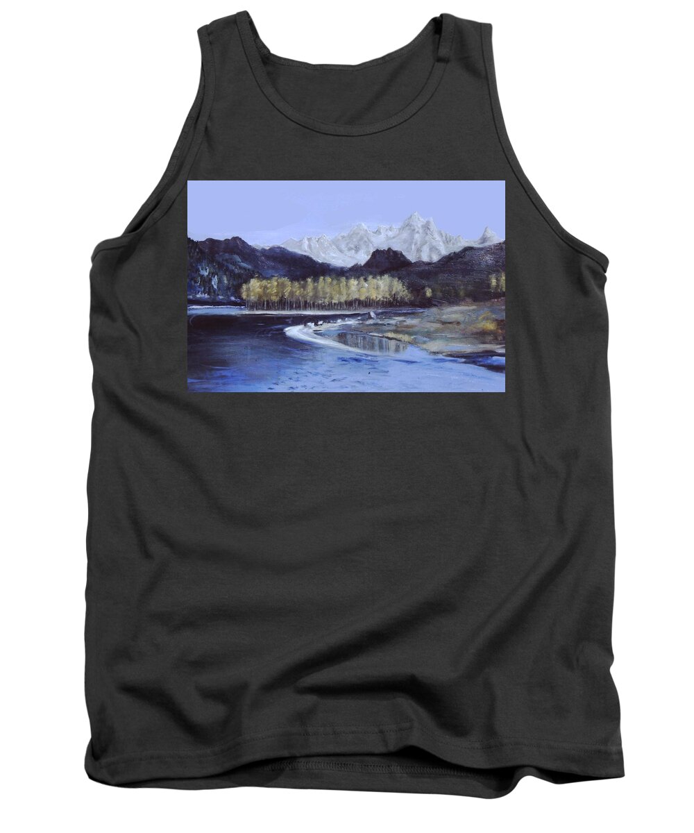In Rockport Washington Tank Top featuring the painting The Wall by Scott Cumming