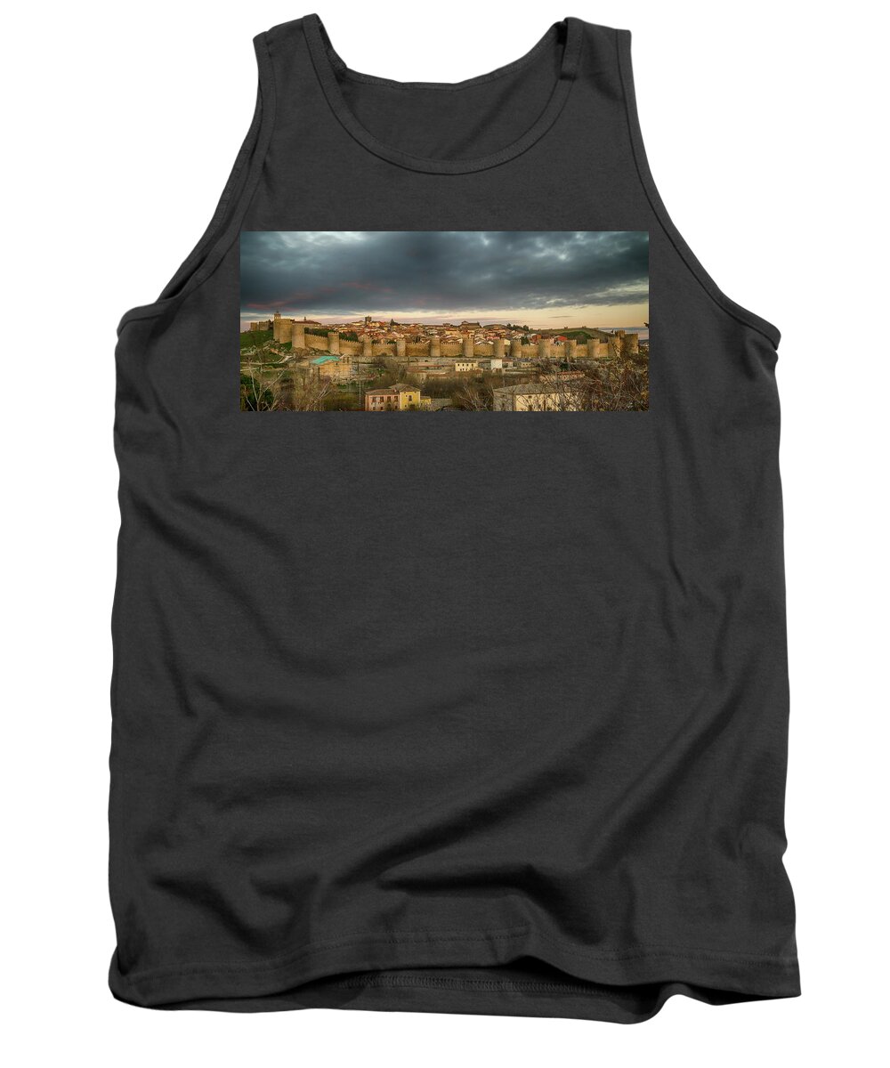 Avila Tank Top featuring the photograph The Walls of Avila by Pablo Lopez