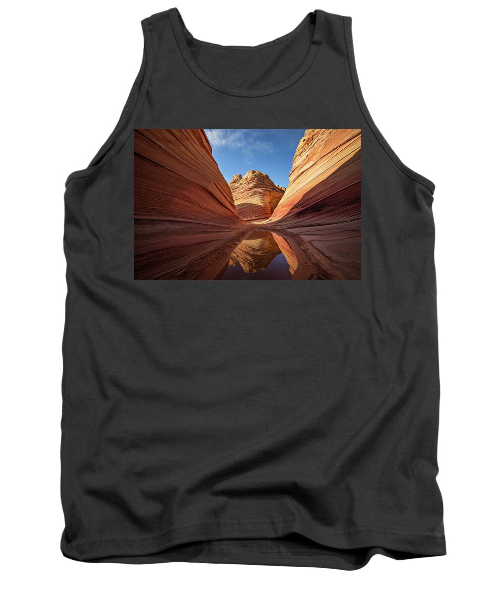 The Wave Tank Top featuring the photograph The Wave by Wesley Aston