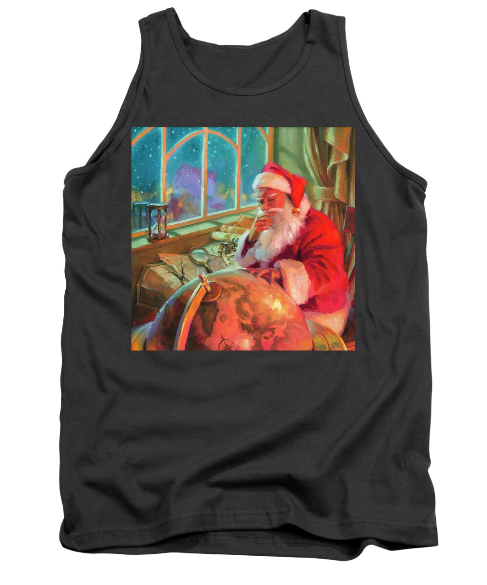 Christmas Tank Top featuring the painting The World Traveler by Steve Henderson