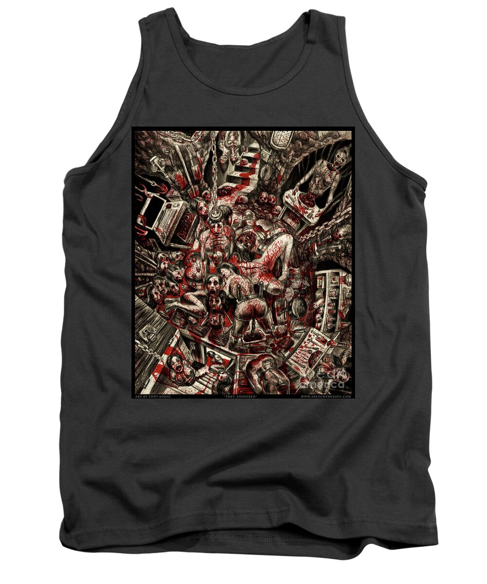 Tony Koehl Tank Top featuring the mixed media They Answered by Tony Koehl