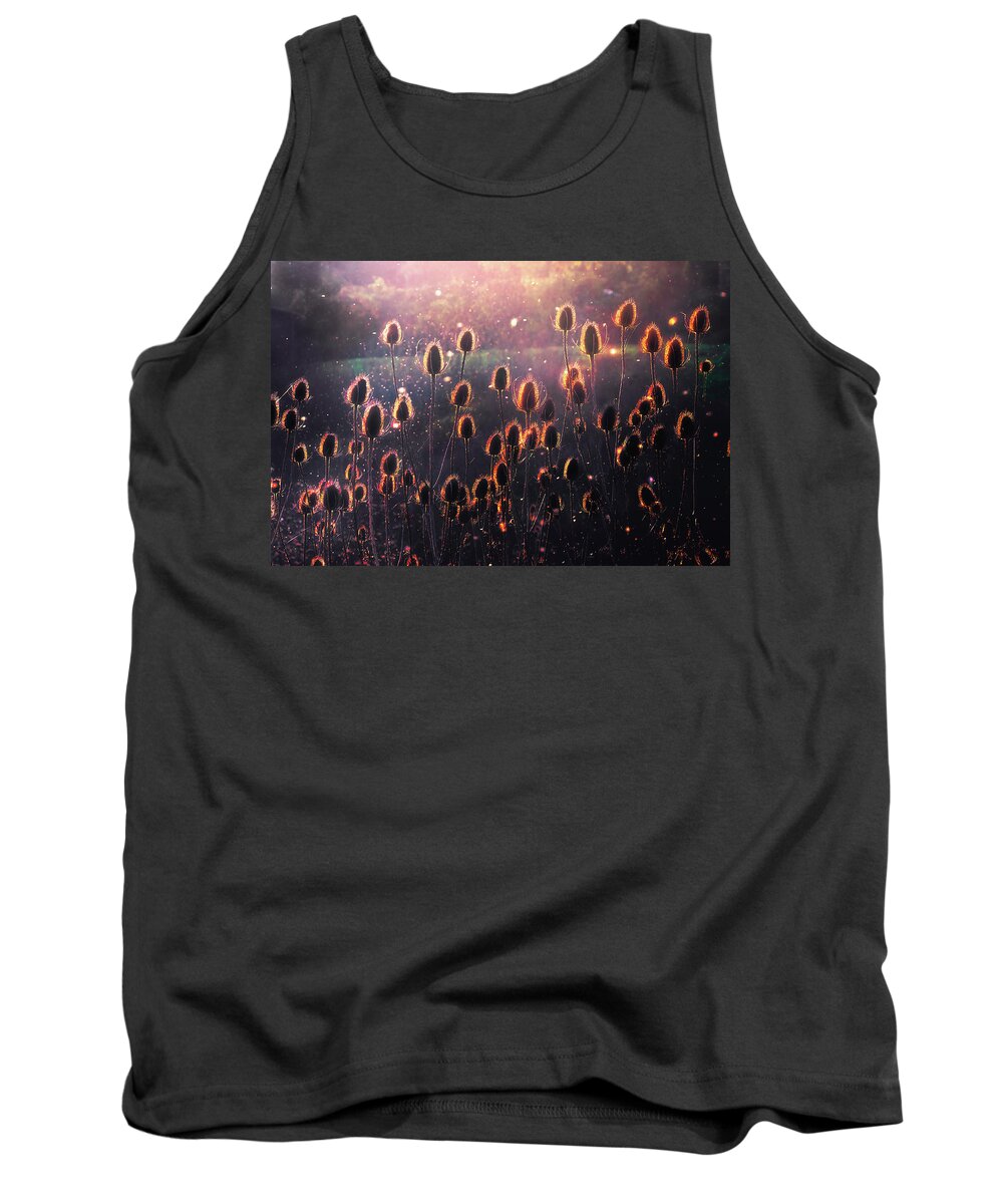 Thistles Tank Top featuring the photograph Thistles by Mikel Martinez de Osaba