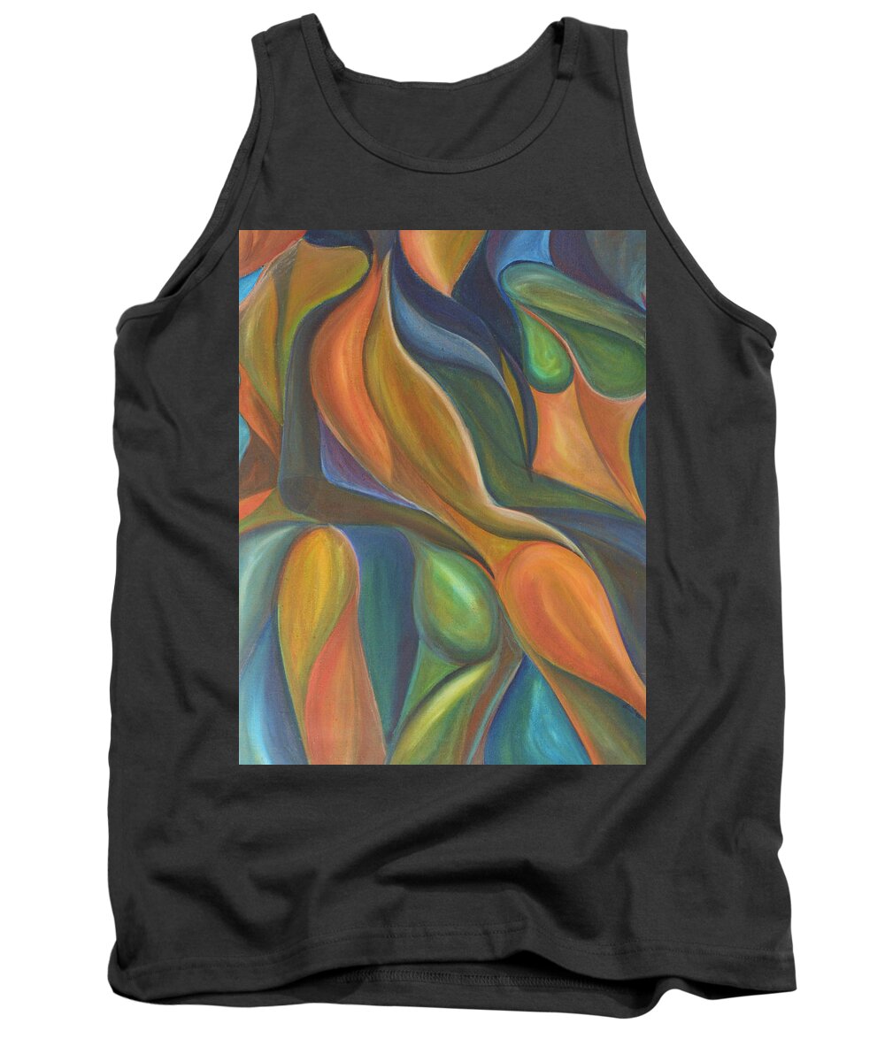 Figure Tank Top featuring the painting Three Dancers Smooth by Trina Teele