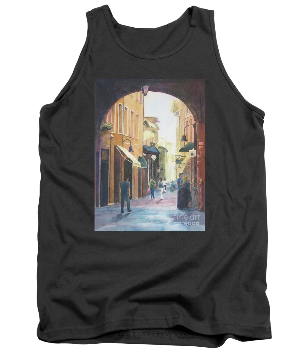 Nancy Charbeneau Tank Top featuring the painting Through the Arch by Nancy Charbeneau
