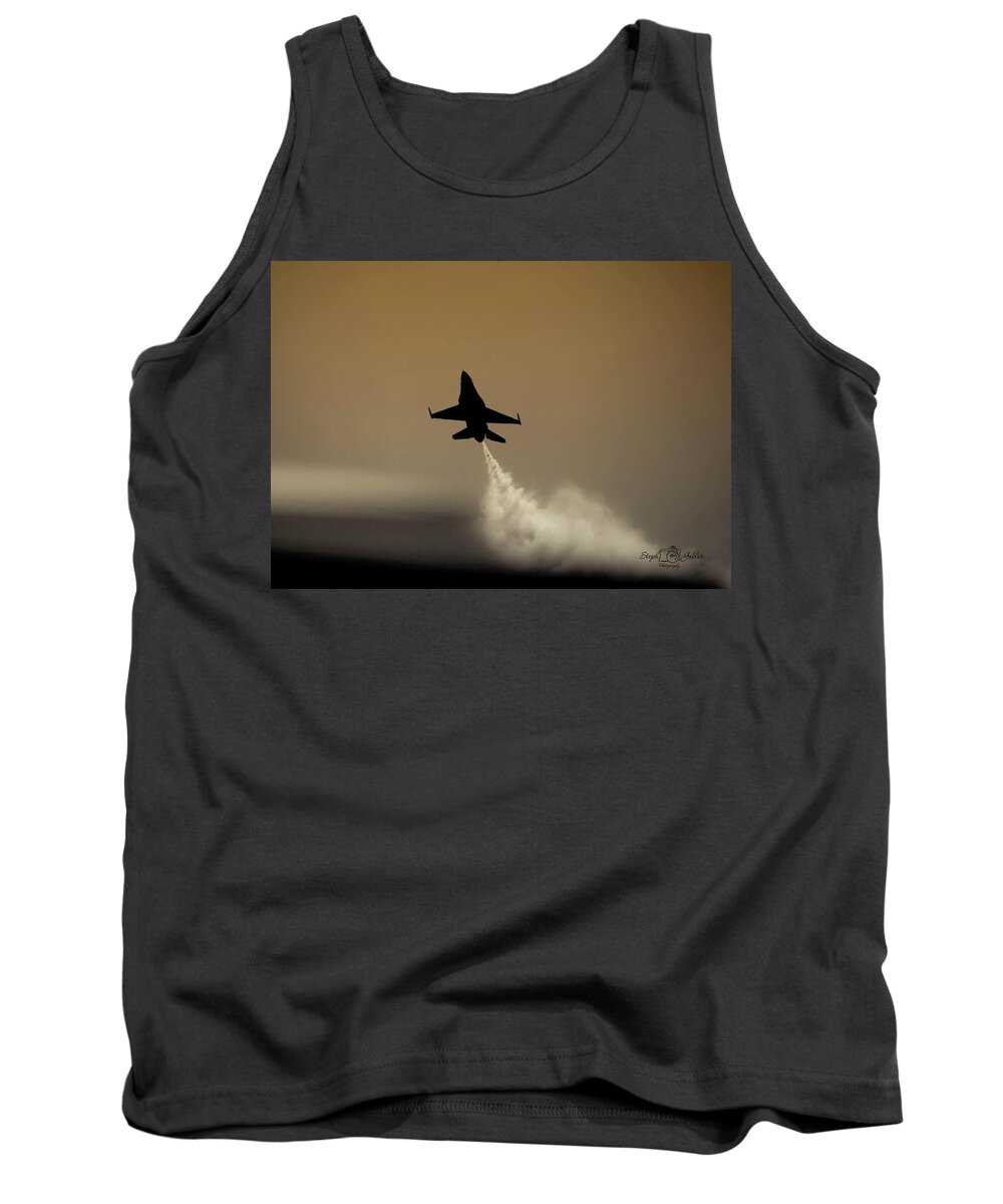 Air Force Tank Top featuring the photograph Thunderbird by Steph Gabler