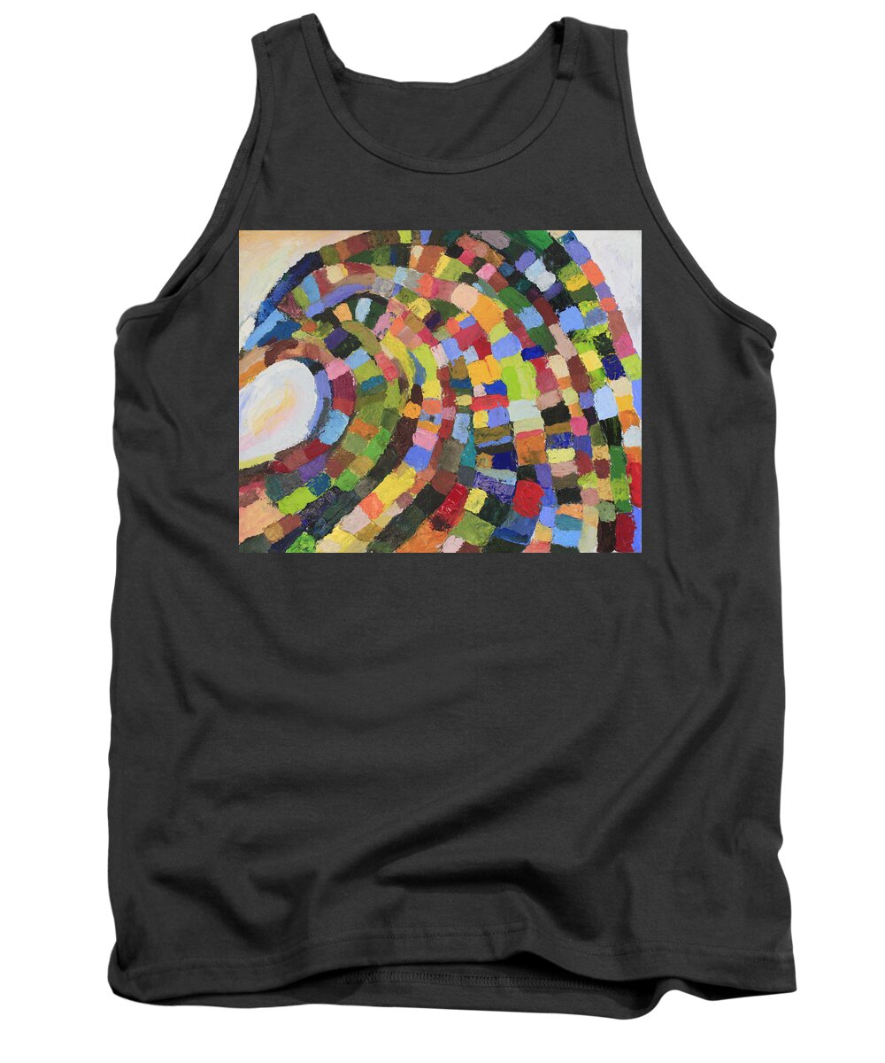 Abstract Paintings Tank Top featuring the painting Tidal Surge by David Zimmerman