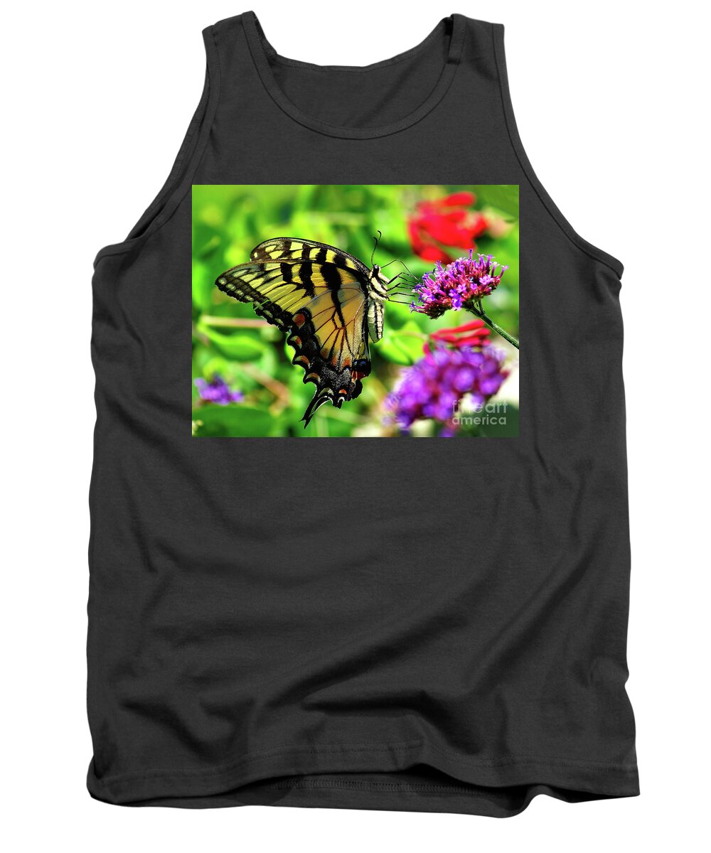 Bug Tank Top featuring the photograph Tiger Swallowtail Butterfly by Nick Zelinsky Jr