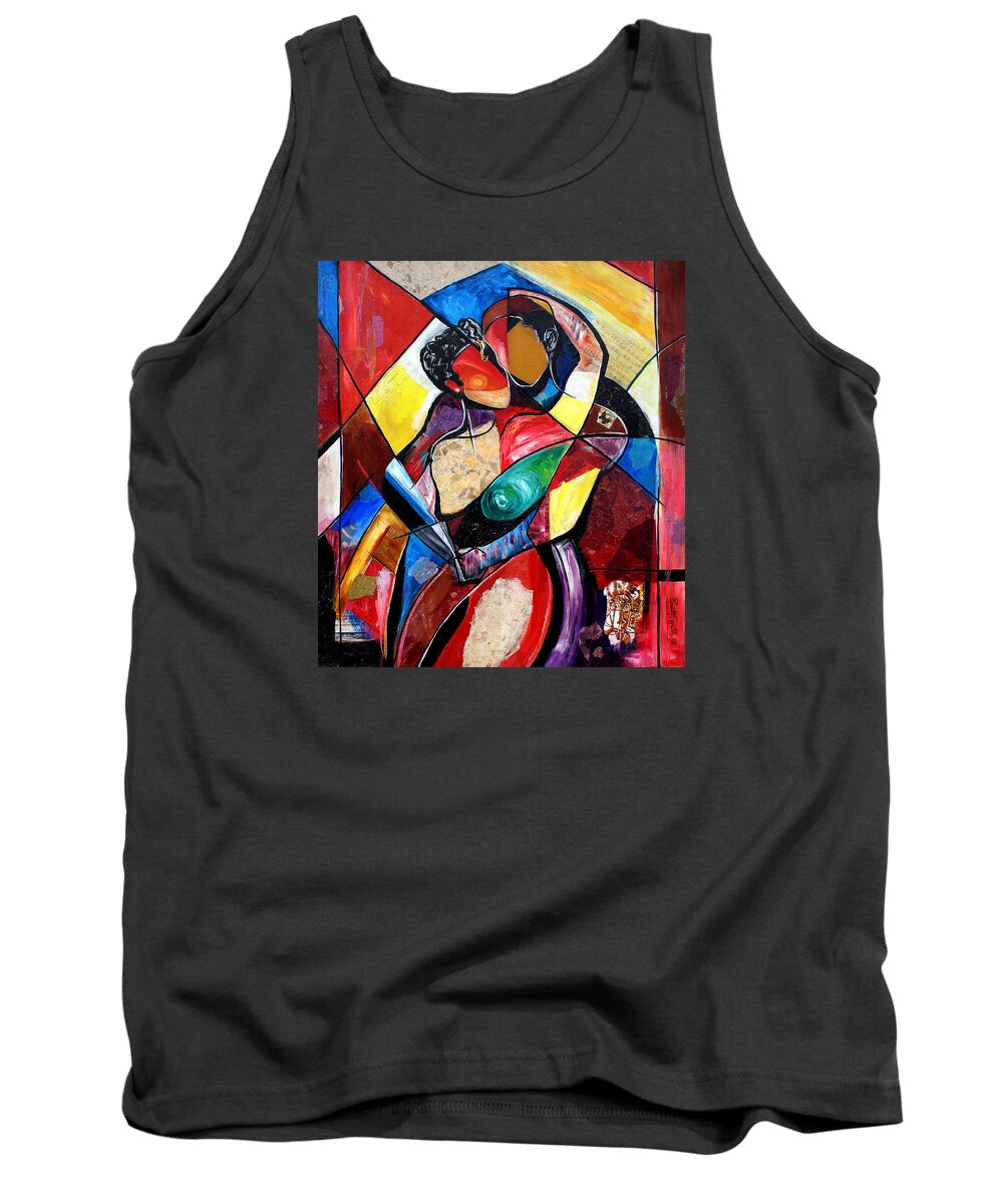 Everett Spruill Tank Top featuring the painting Time Love and Tenderness by Everett Spruill
