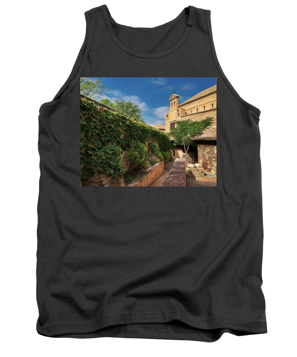Toledo Tank Top featuring the photograph Toledo Courtyard by Nora Martinez