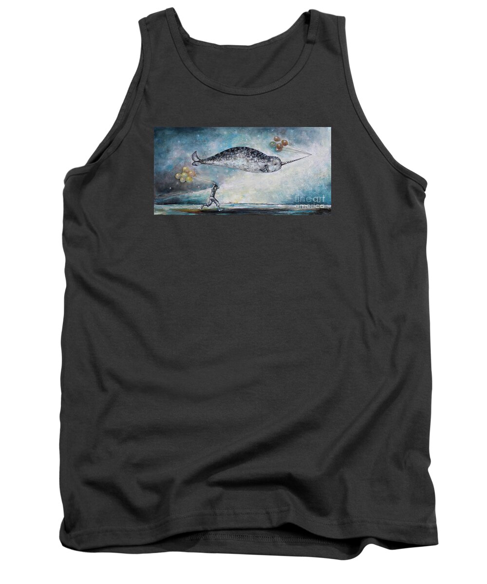 Tomorrow Tank Top featuring the painting Tomorrow Land by Manami Lingerfelt