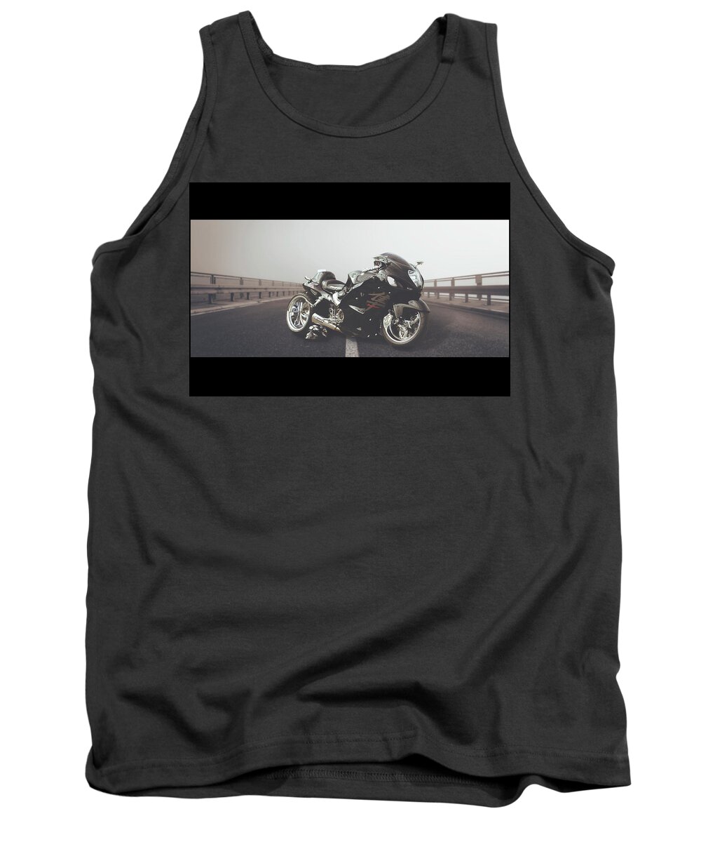 Bike Tank Top featuring the photograph Too fast by Ryan Crane