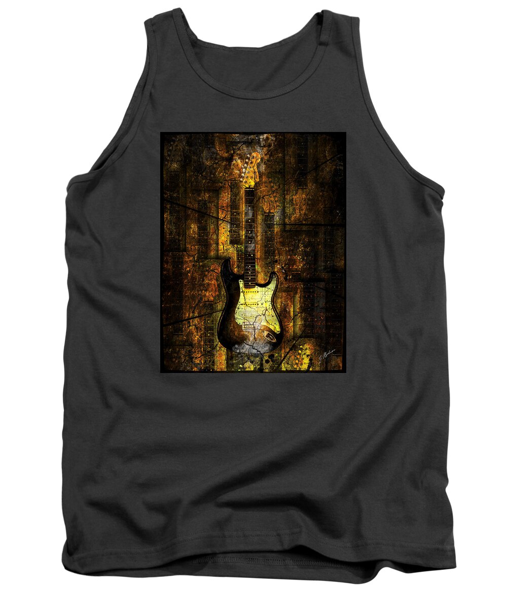 Fender Tank Top featuring the digital art Too Hot To Handle 02 by Gary Bodnar