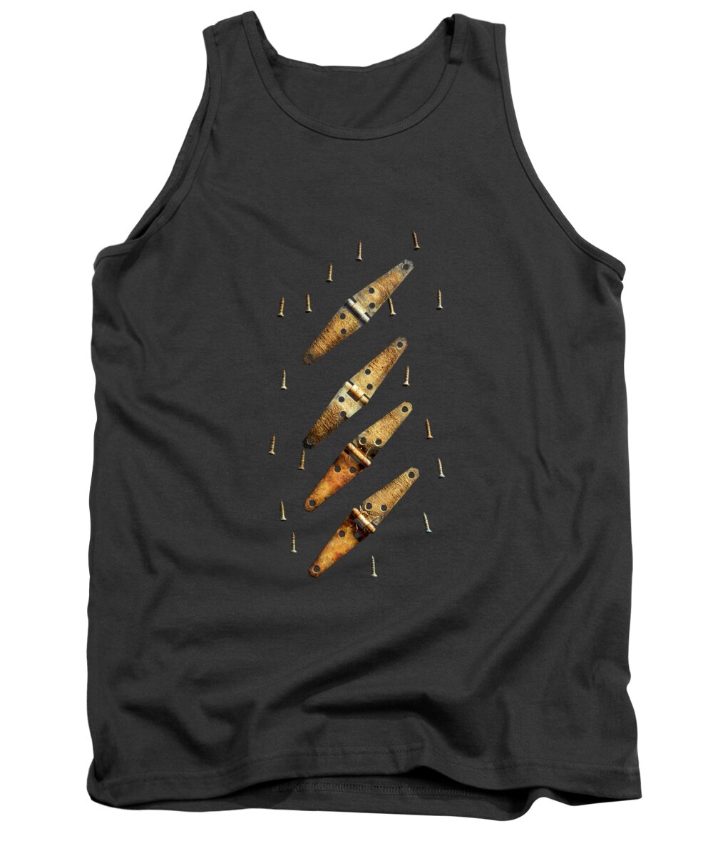 Art Tank Top featuring the photograph Tools On Wood 46 on BW by YoPedro