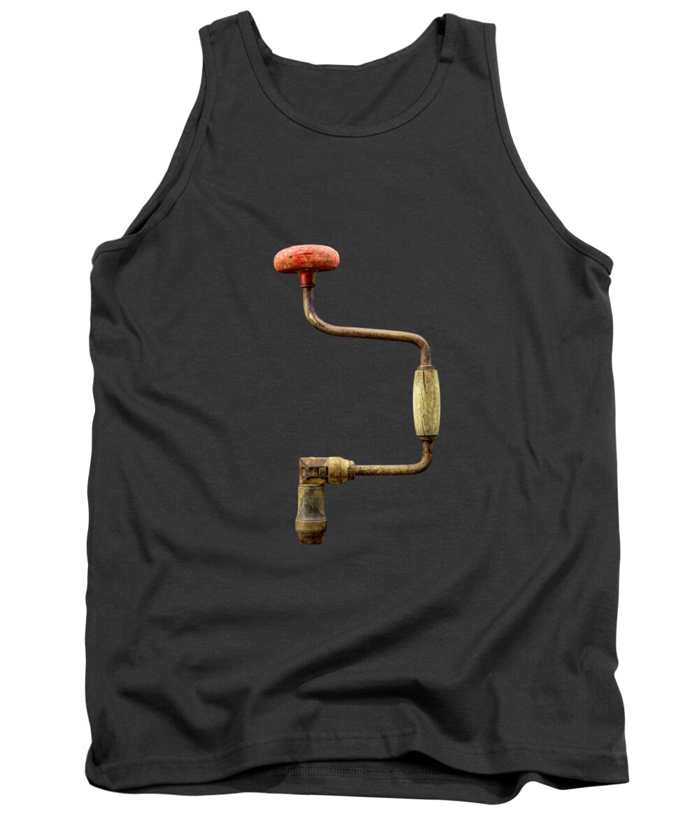 Antique Tank Top featuring the photograph Tools On Wood 58 on BW by YoPedro