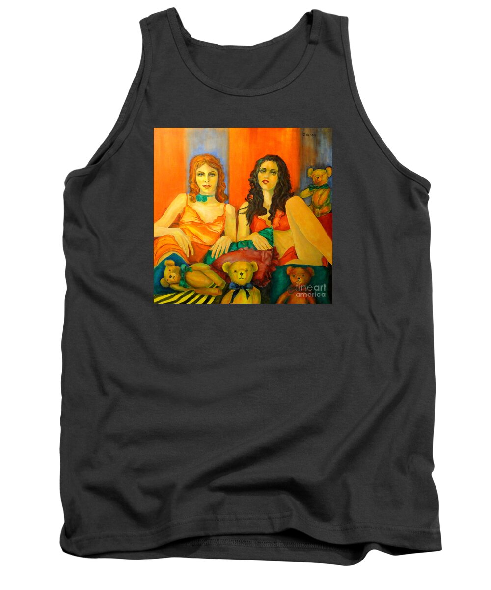 Humanpainting Tank Top featuring the painting Toys by Dagmar Helbig
