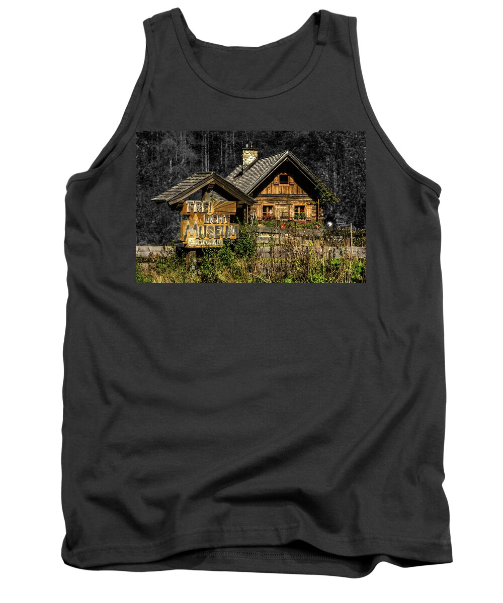 Gosau Tank Top featuring the photograph Traditional Austrian wooden house by Wolfgang Stocker