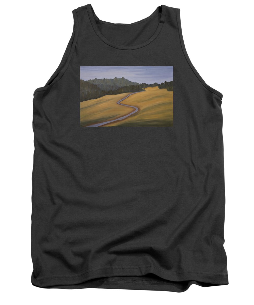 Meadow Tank Top featuring the painting Mystic Trail by John Farley