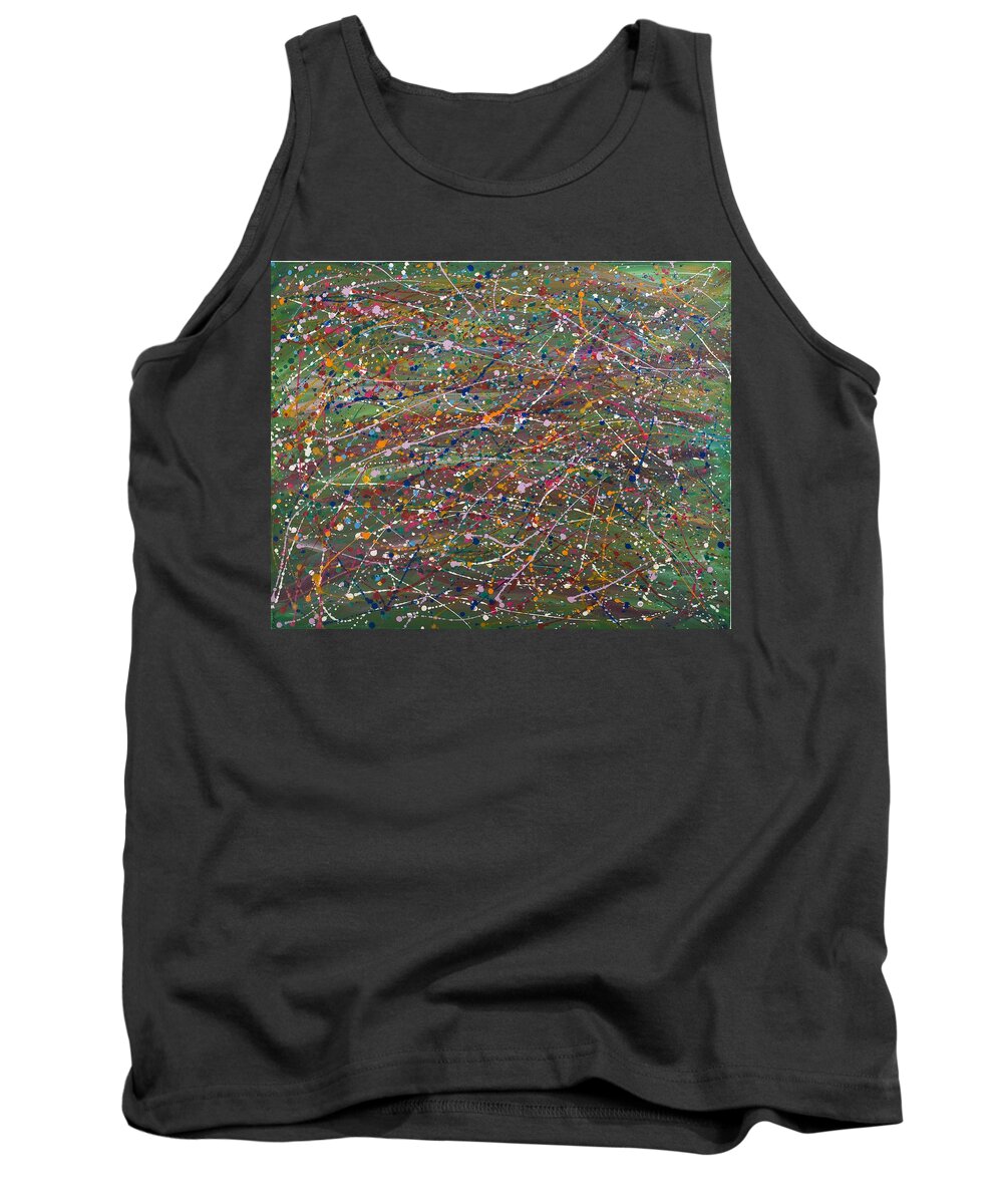 Oil Tank Top featuring the painting Tranquility by Hagit Dayan