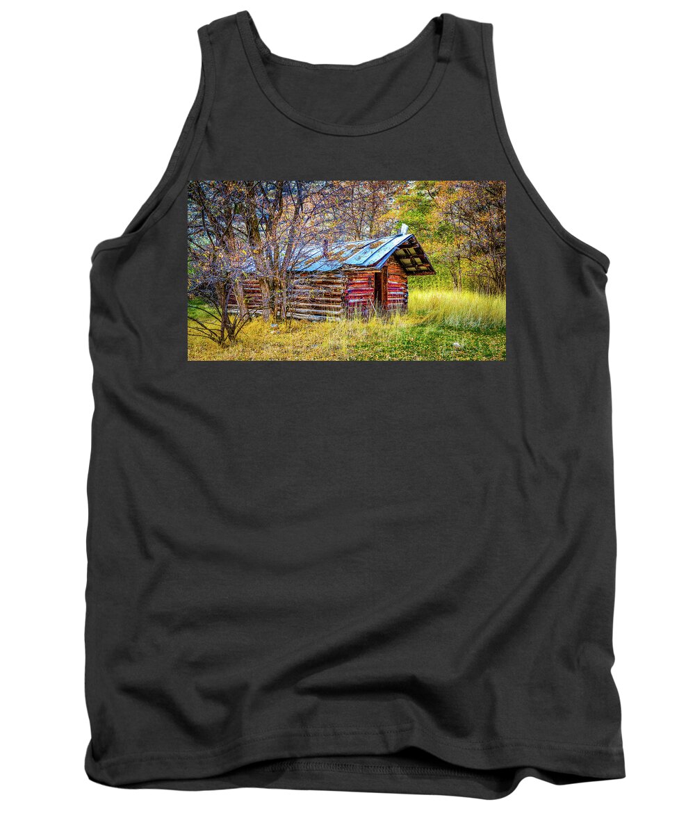 Art Tank Top featuring the photograph Trappers Cabin by Jason Brooks