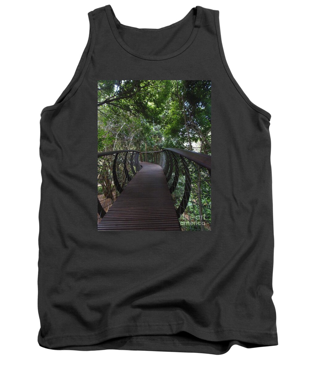 Treetop Tank Top featuring the photograph Treetop Canopy Walk by Bev Conover