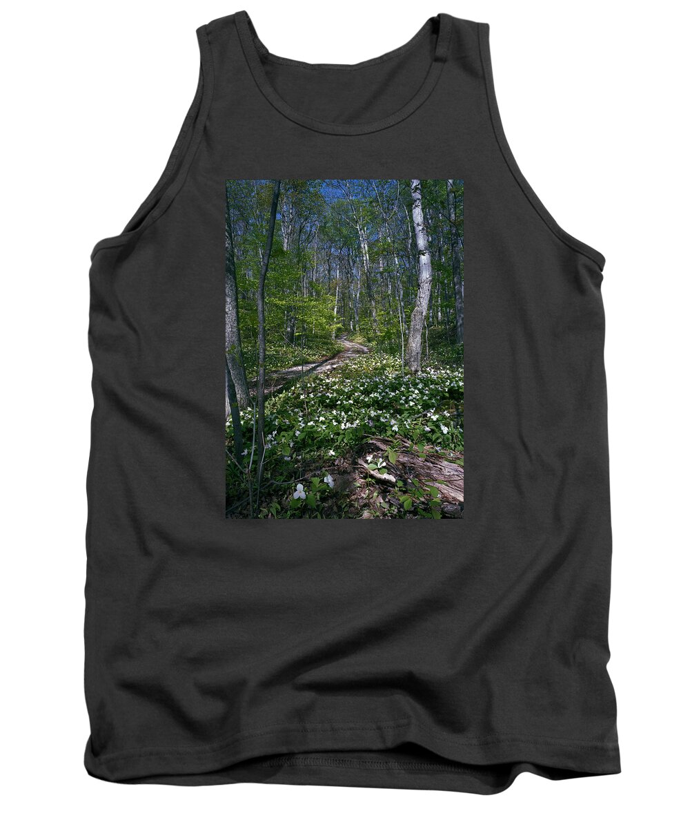 Trillium Woods Tank Top featuring the photograph Trillium Woods No. 2 by Kris Rasmusson