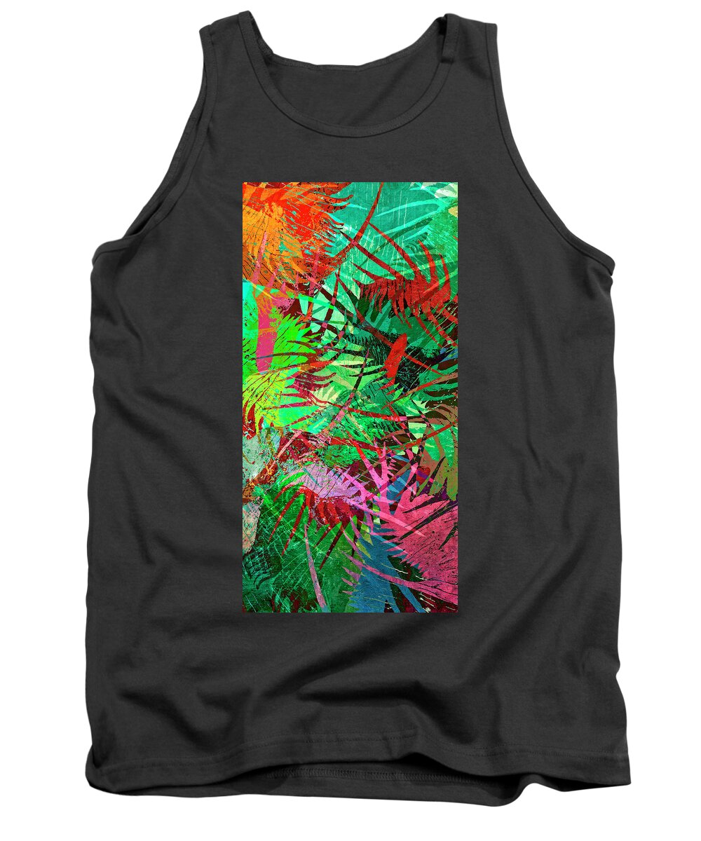Abstract Tank Top featuring the digital art Tropical Delight No. 2 by Sandra Selle Rodriguez