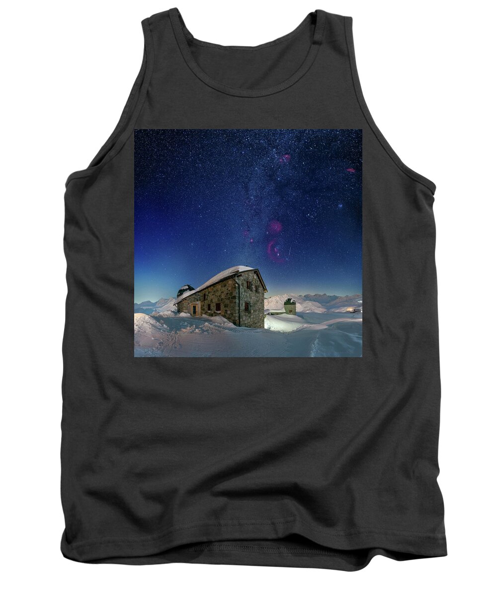 Mountains Tank Top featuring the photograph Tschuggen Observatory by Ralf Rohner