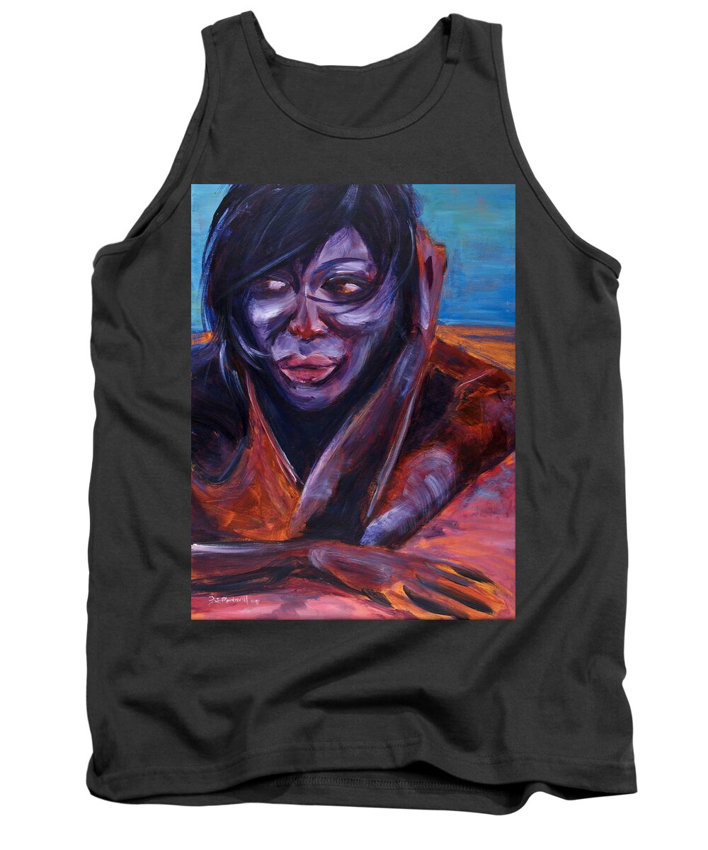 Girl Tank Top featuring the painting Tuesday by Jason Reinhardt