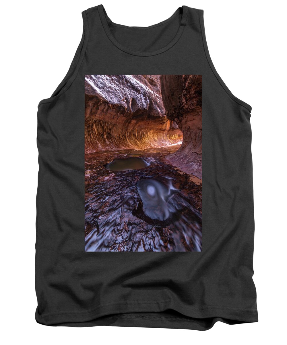 Zion Tank Top featuring the photograph Tunnel of Ice and Light by Dustin LeFevre